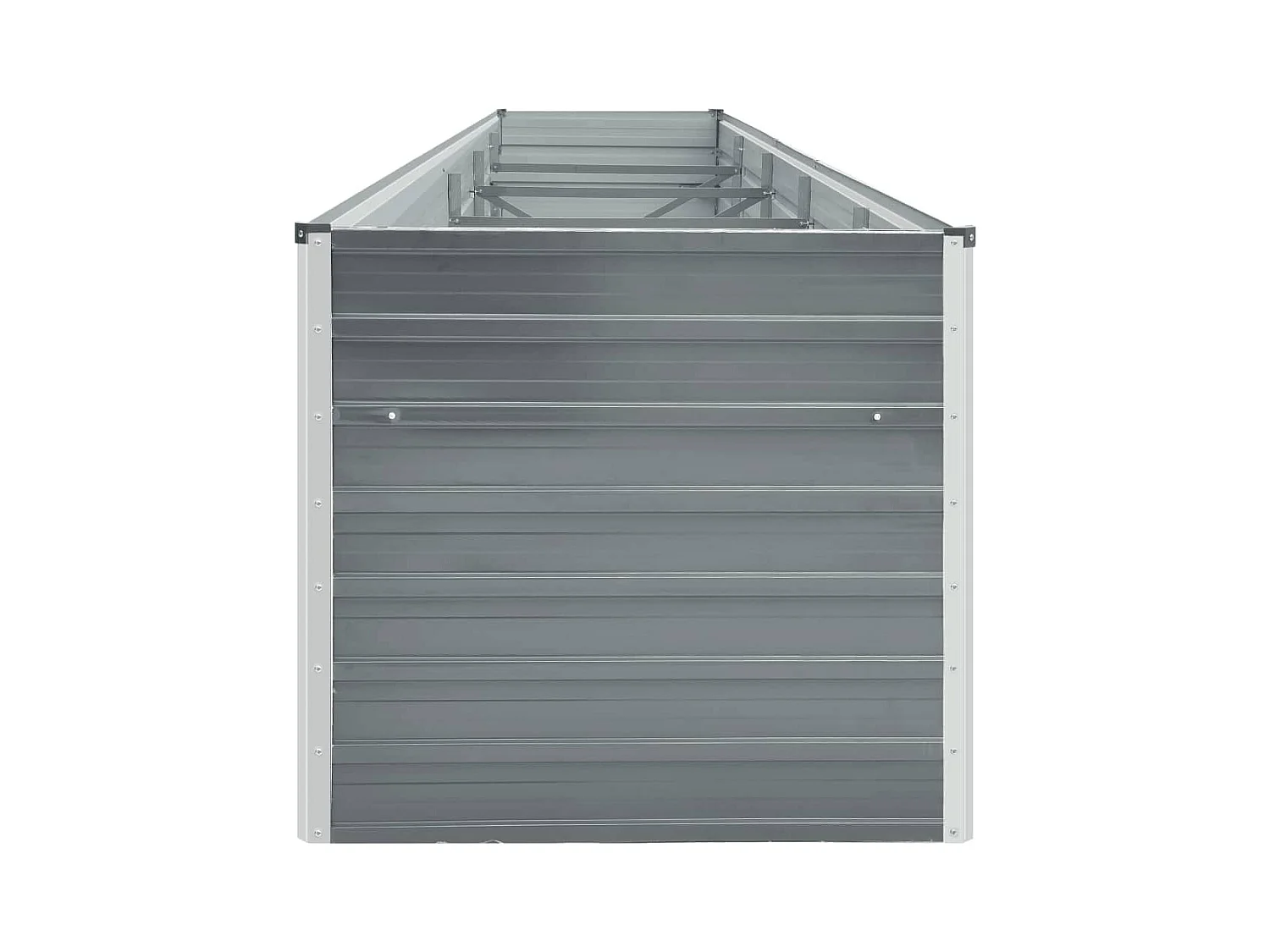 Verhoogd tuinbed Gegalvaniseerd staal 400x80x45 cm Grijs