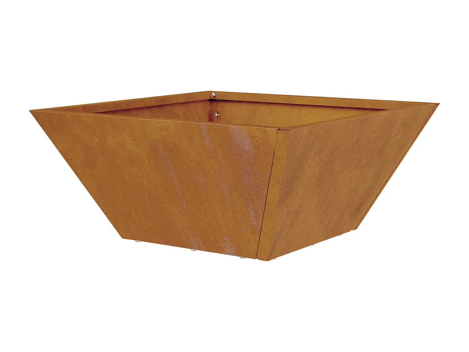 Jardinier en métal Acier météo 35 x 35 x 15 cm Durable