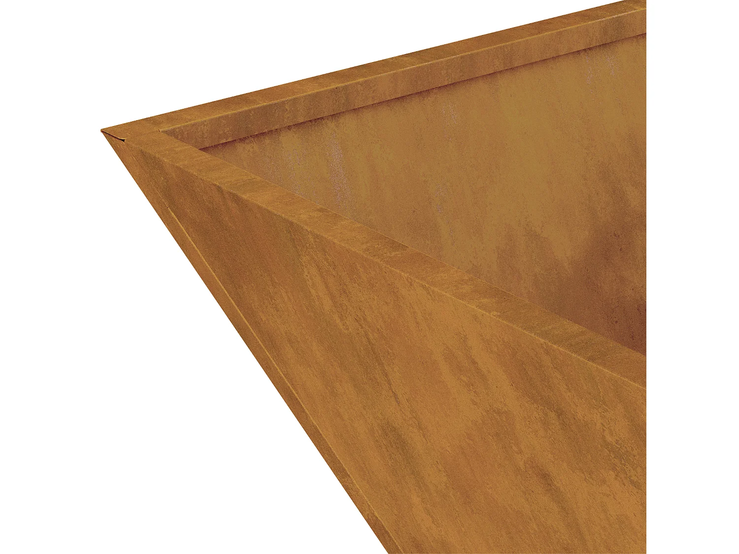 Jardinier en métal Acier météo 35 x 35 x 15 cm Durable