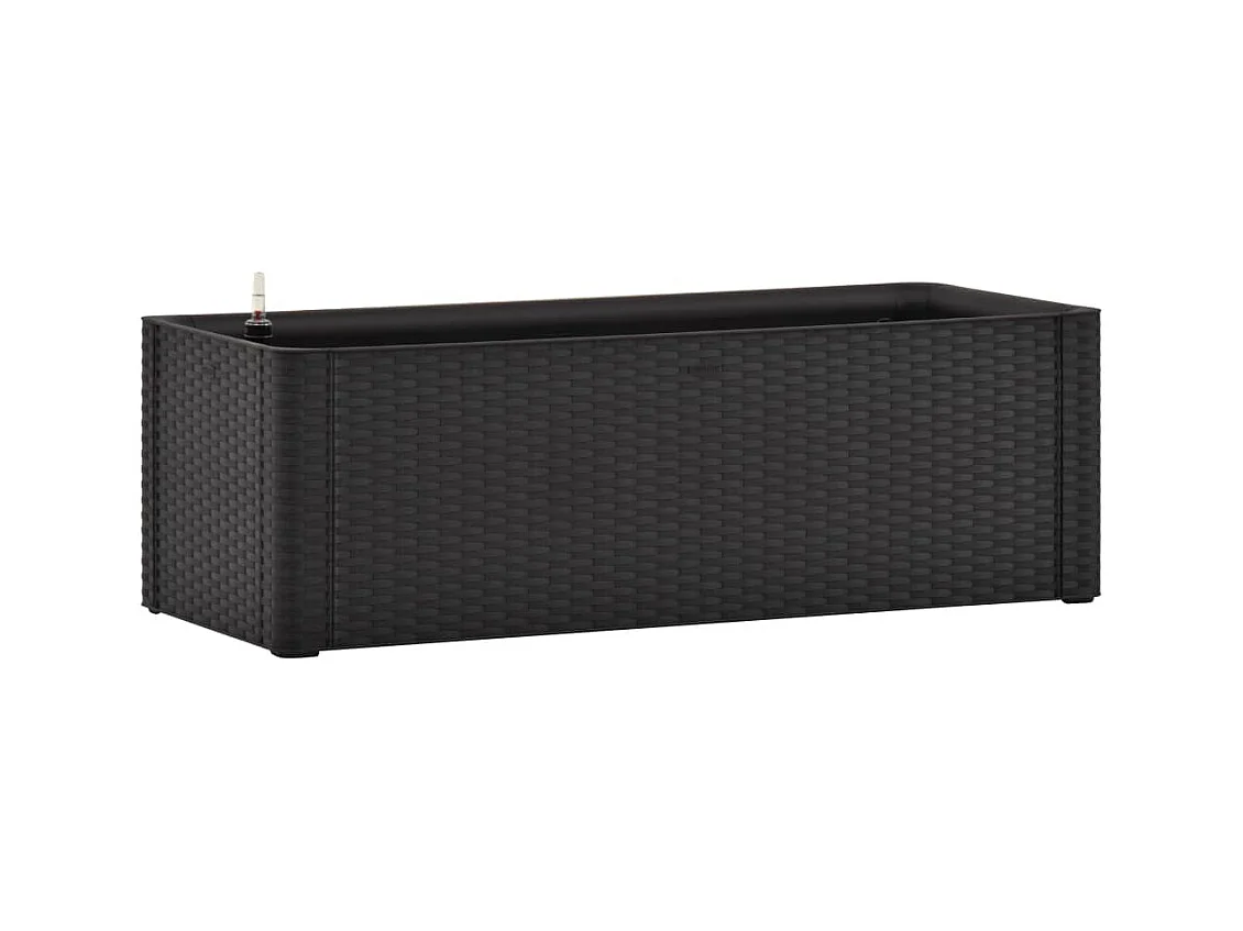 Lit surélevé de jardin système arrosage Anthracite 100x43x33 cm