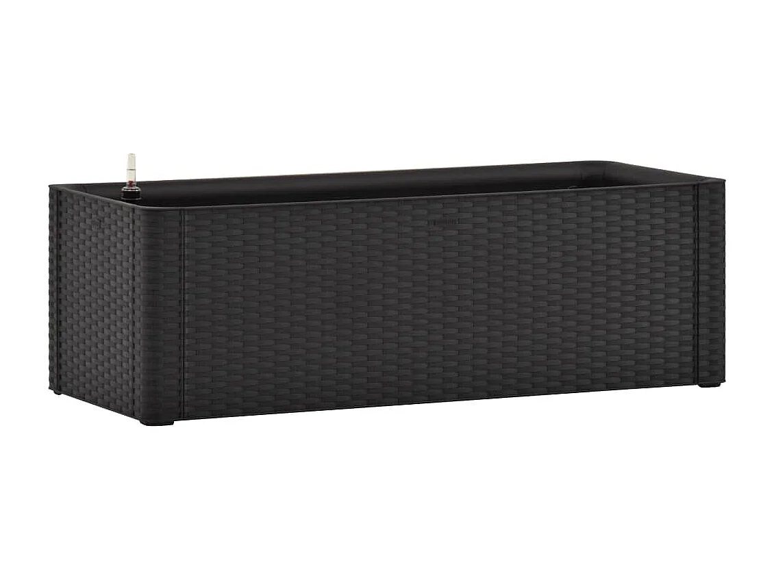 Verhoogd tuinbed met bewateringssysteem, antraciet, 100x43x33 cm