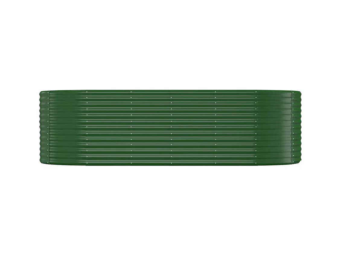 Lit surélevé de jardin Acier enduit de poudre 249x100x68cm Vert