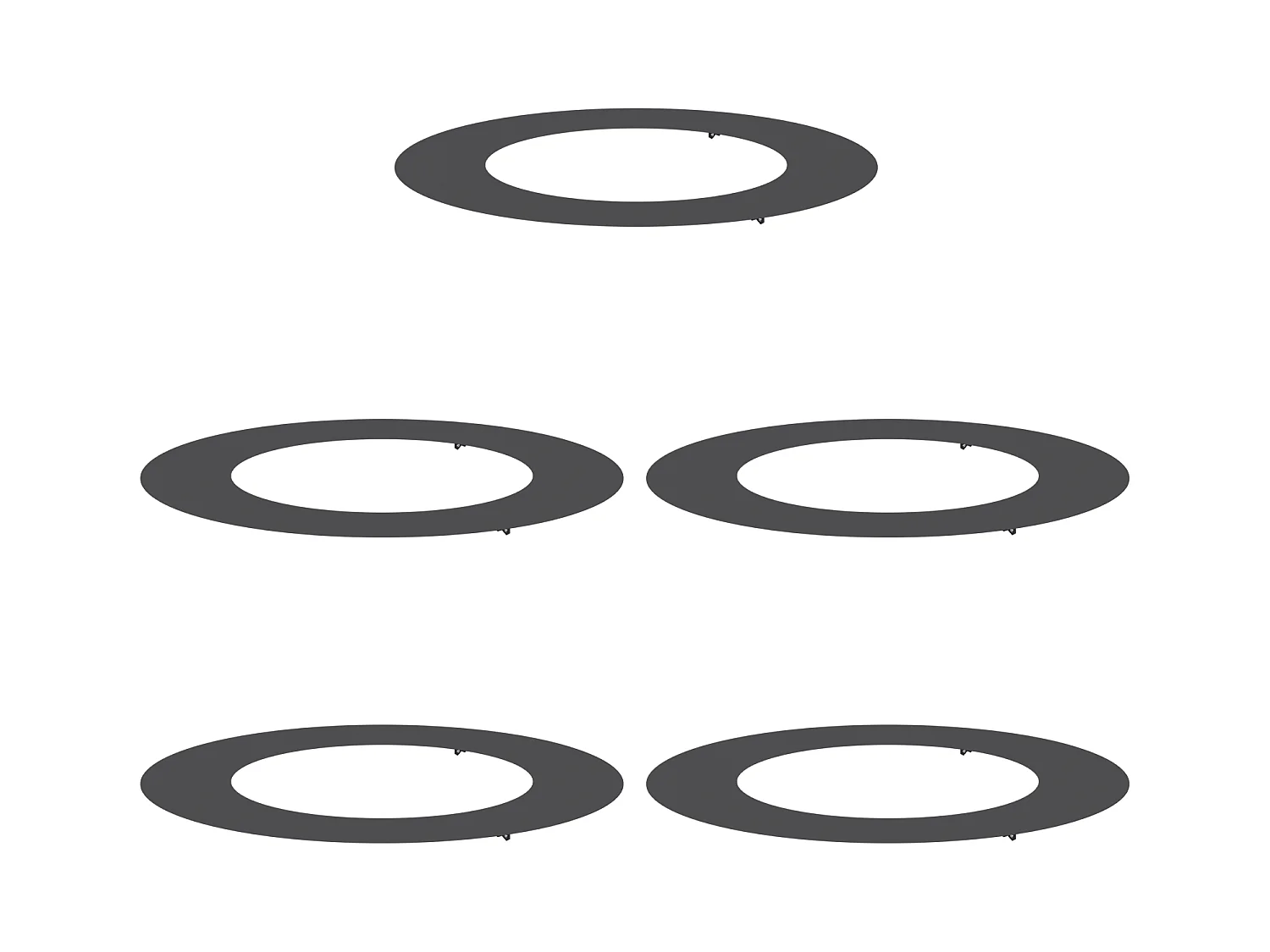 Pot de Fleurs en Plastique Noir Plastique Grand Rond Moderne