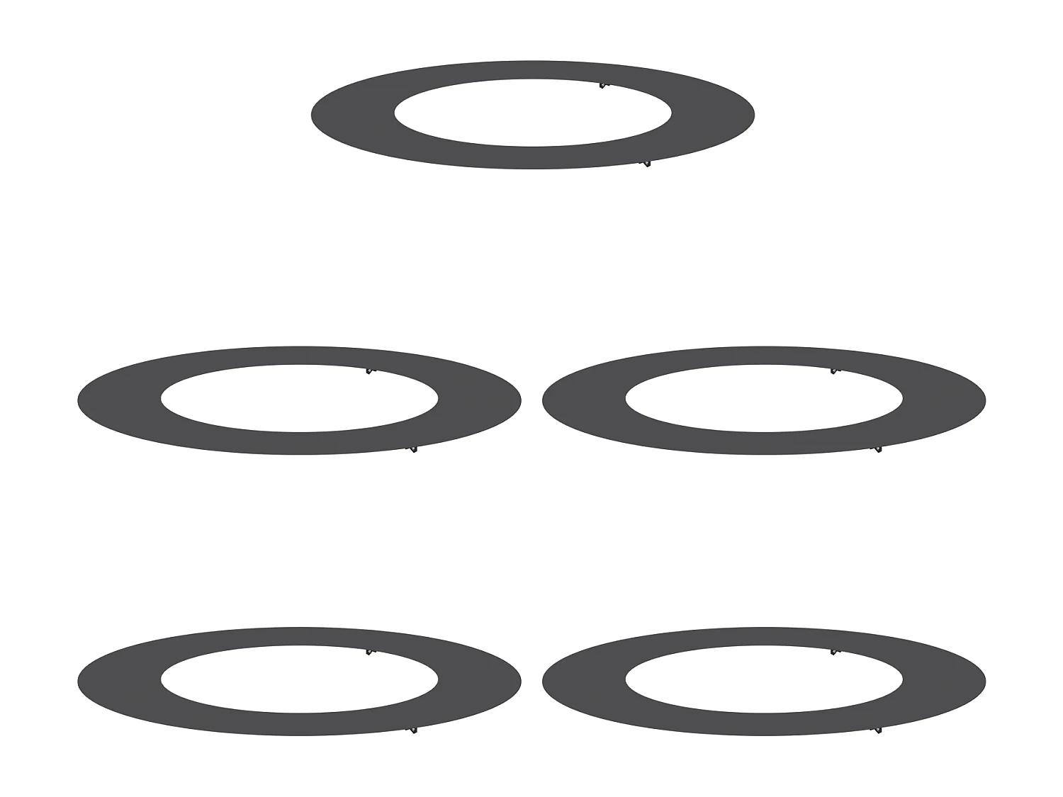 Pot de Fleurs en Plastique Noir Plastique Grand Rond Moderne