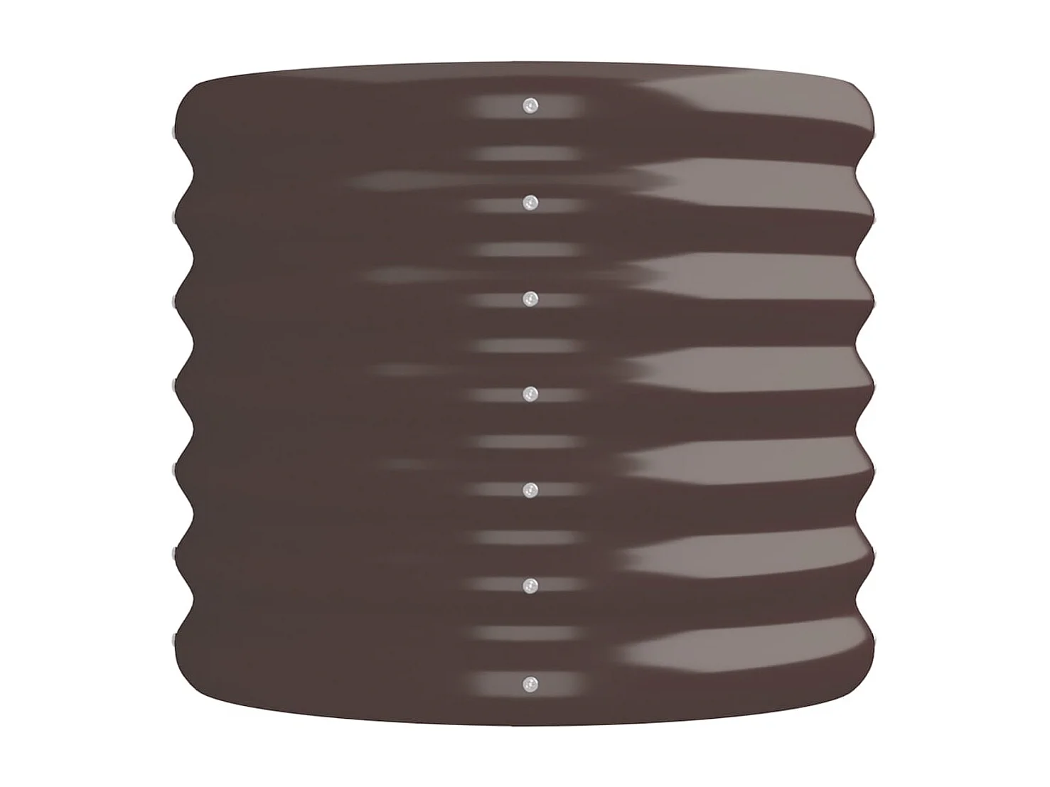 Cama de jardín elevada de acero con recubrimiento en polvo marrón