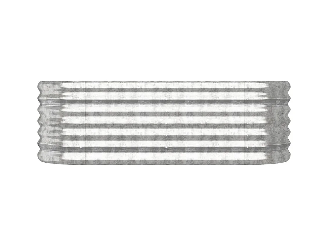 Letto da giardino rialzato in acciaio verniciato a polvere argento