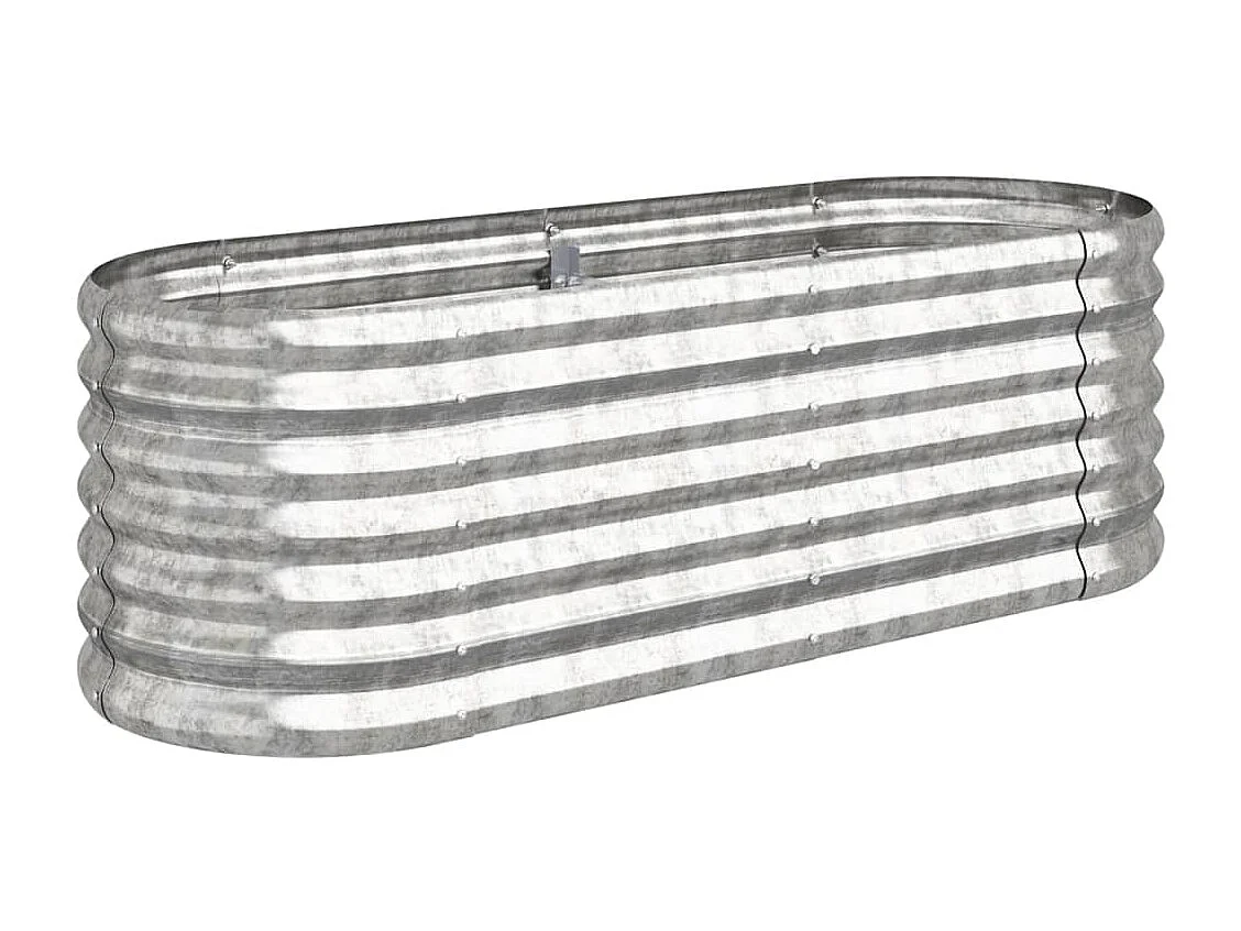 Verhoogd tuinbed gepoedercoat staal zilver