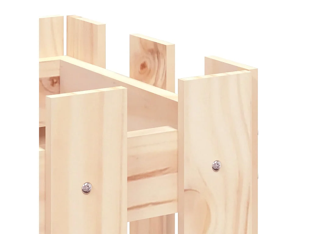 Designer verhoogde tuinbak met omheining 100x30x30cm massief grenen