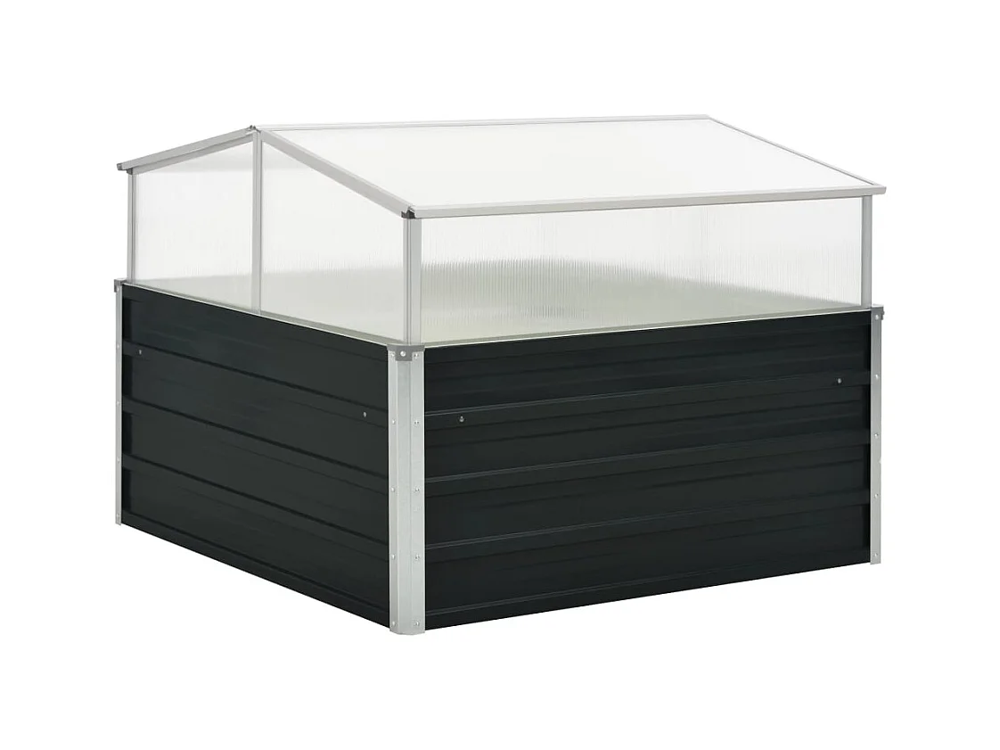 Serra antracite 100x100x77 cm in acciaio zincato