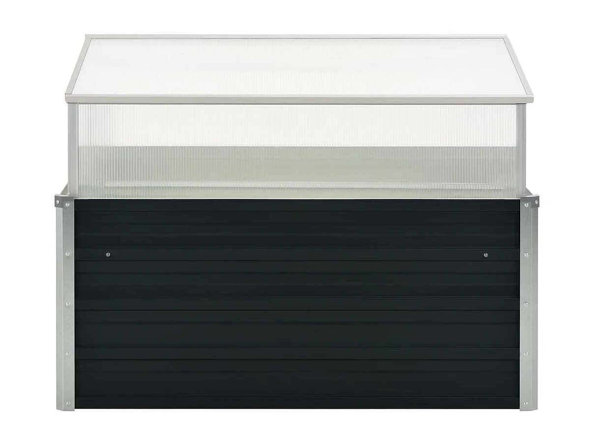 Invernadero Antracita 100x100x77 cm Acero Galvanizado