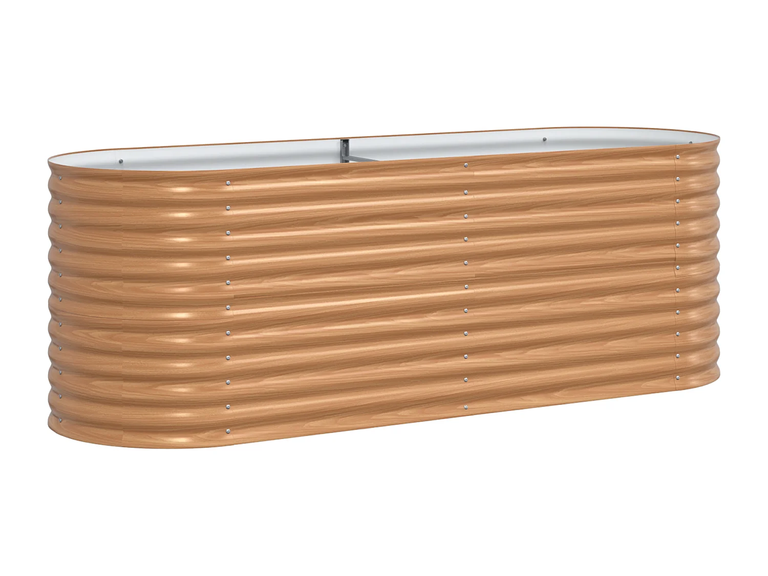 Bruin tuinbed - Houtlook 240x80x81 cm in staal