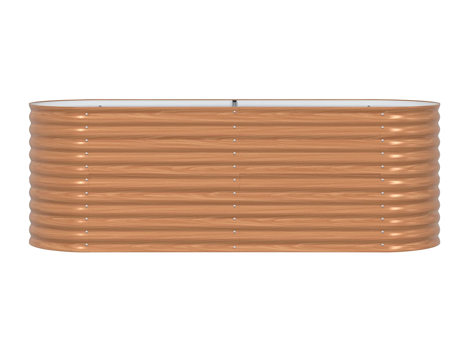 Bruin tuinbed - Houtlook 240x80x81 cm in staal