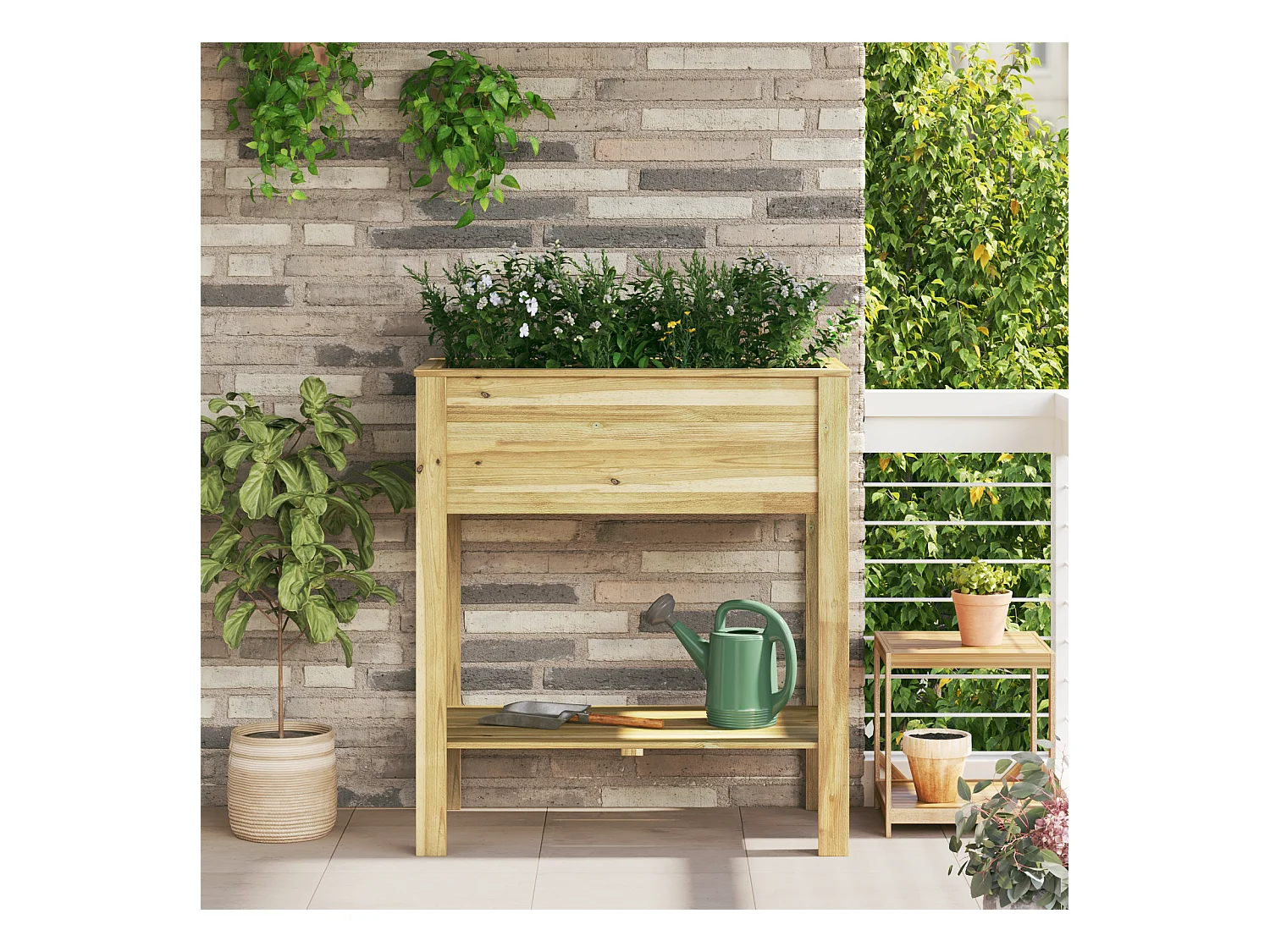 Support de jardin 85x46x94 cm Bois de pin imprégné