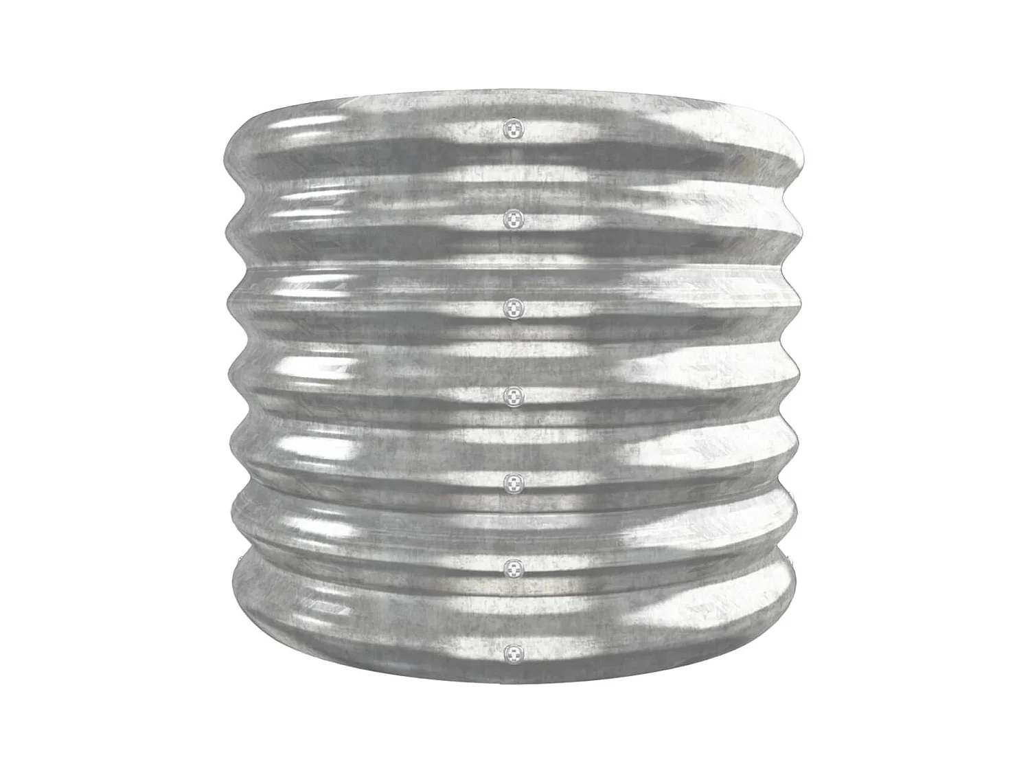 Letto da giardino rialzato in acciaio verniciato a polvere argento