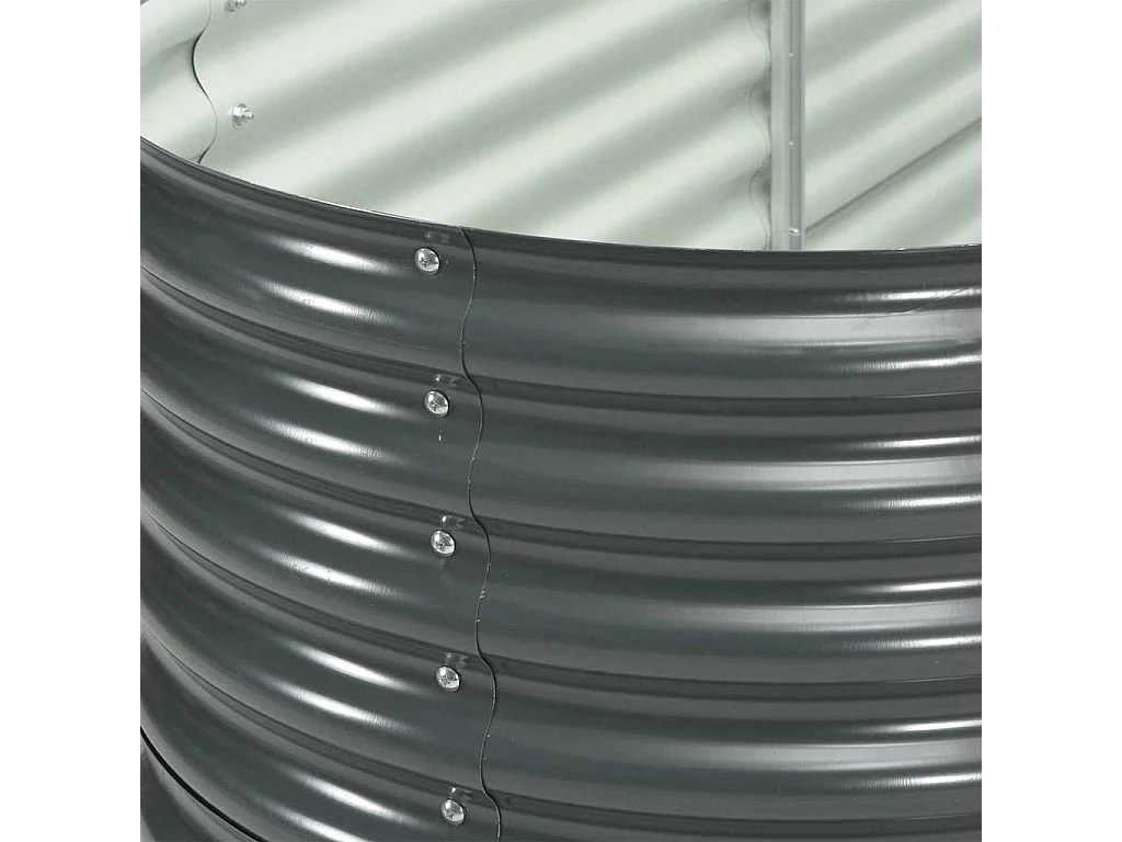 Lit surélevé de jardin 400x80x81 cm Acier galvanisé Gris