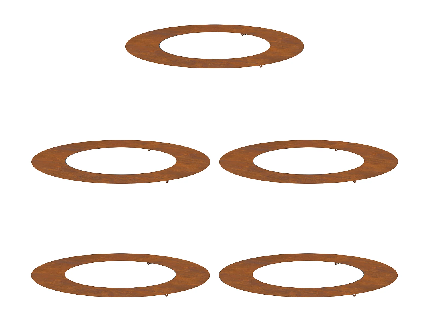 Planteur acier Corten Acier Corten Grand Incrustations décoratives