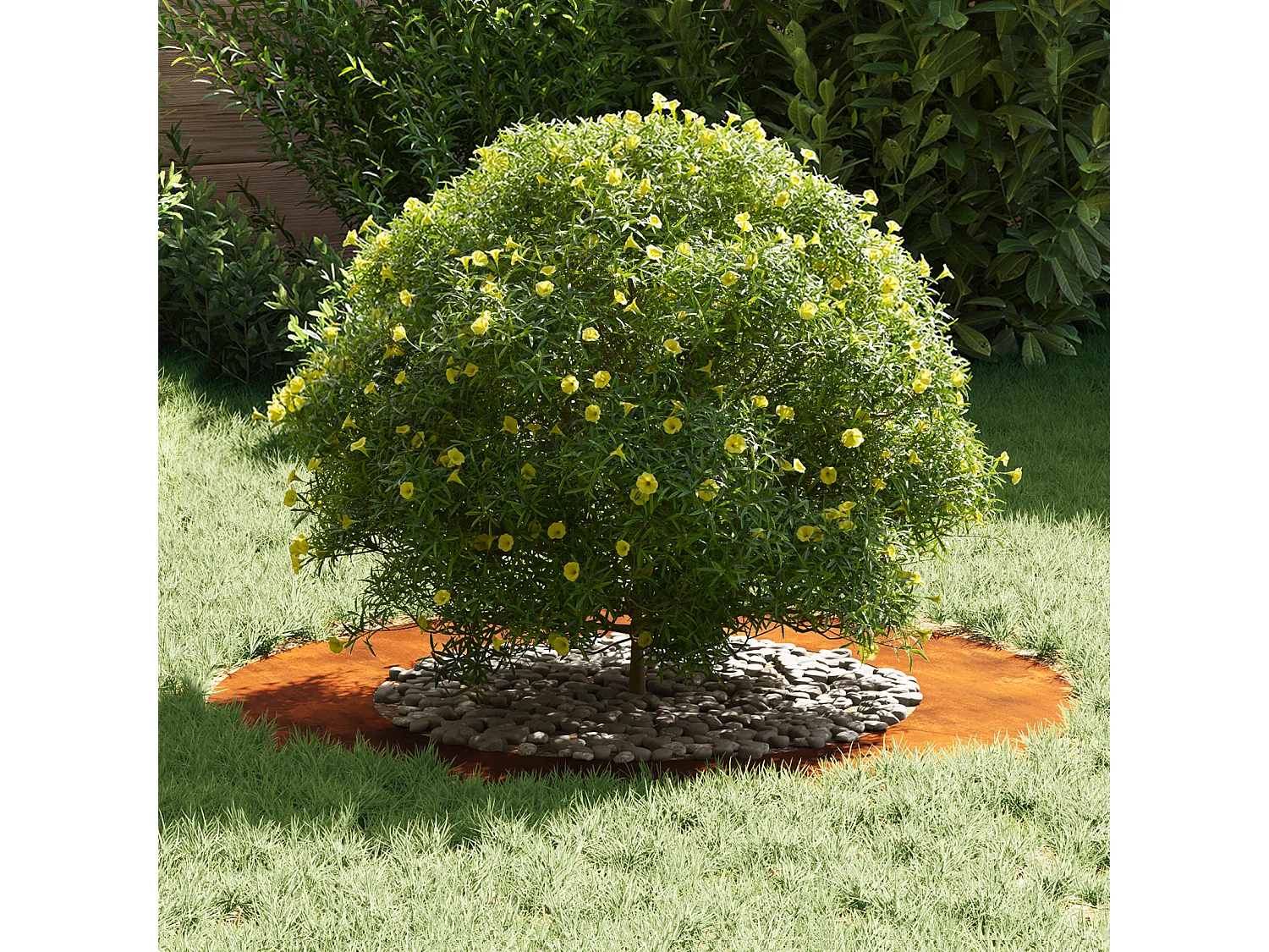 Planteur acier Corten Acier Corten Grand Incrustations décoratives