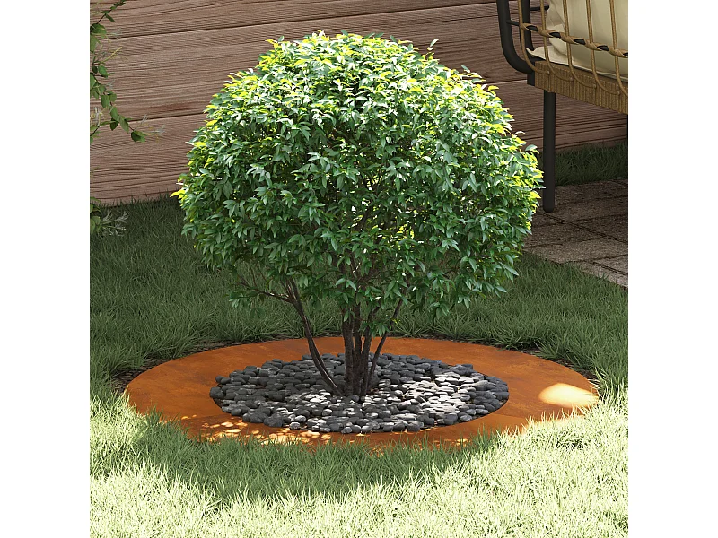 Planteur acier Corten Acier Corten Grand Incrustations décoratives