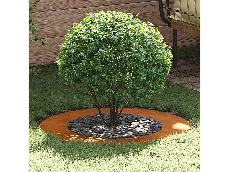 Planteur acier Corten Acier Corten Grand Incrustations décoratives