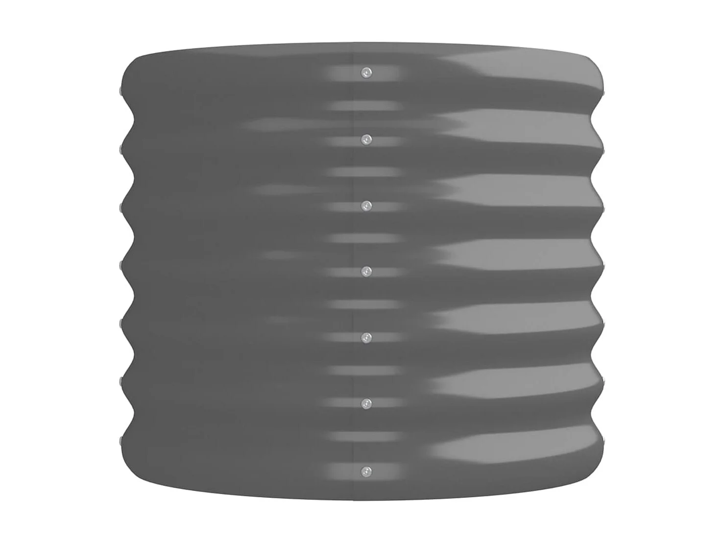 Verhoogd tuinbed gepoedercoat staal 224x40x36 cm grijs