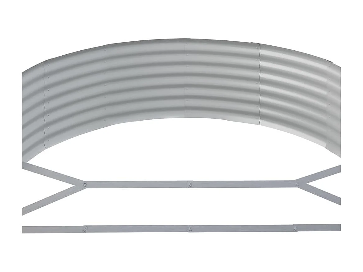 Cama de jardín elevada de acero con recubrimiento en polvo antracita