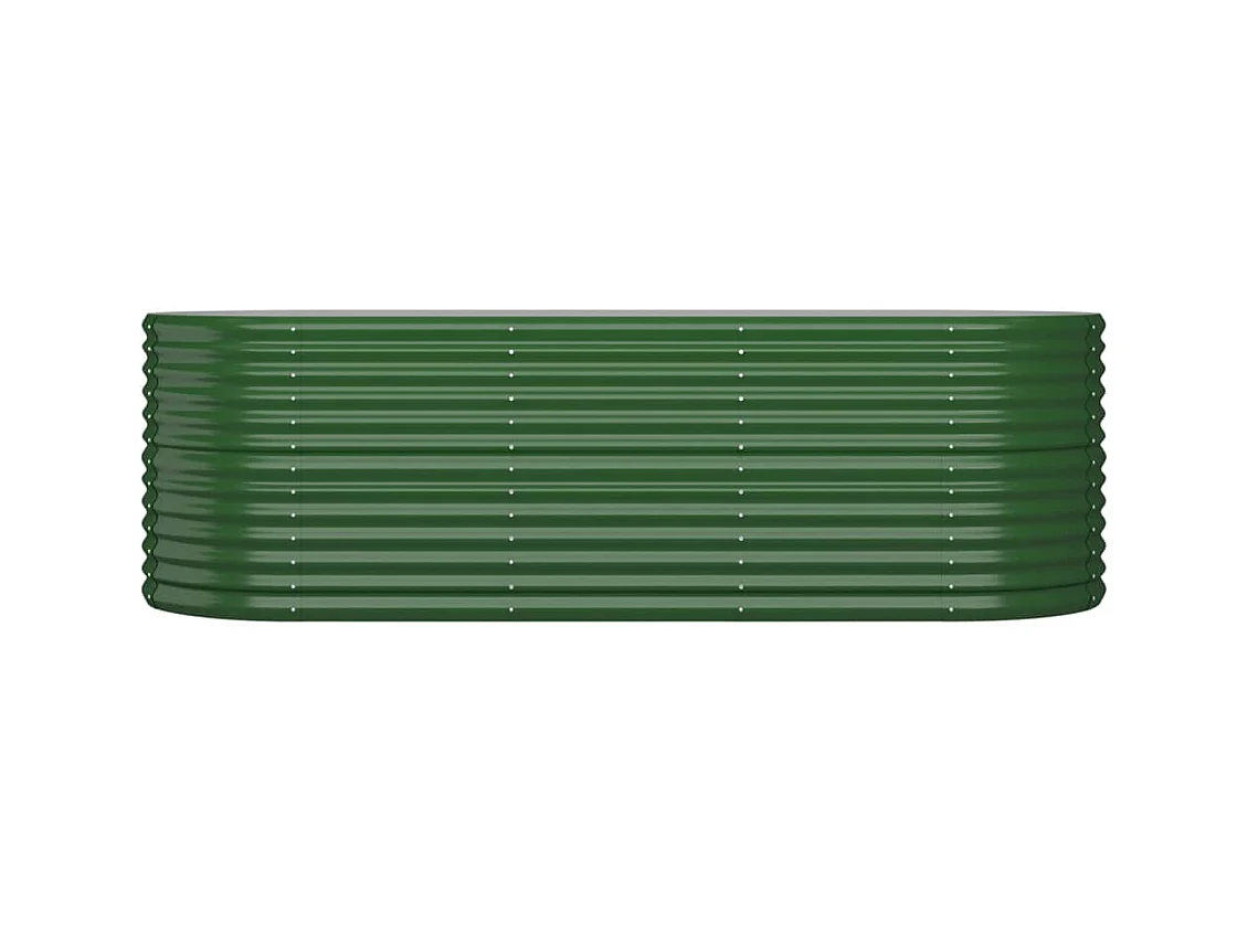 Letto da giardino rialzato in acciaio verniciato a polvere 224x80x68 cm verde