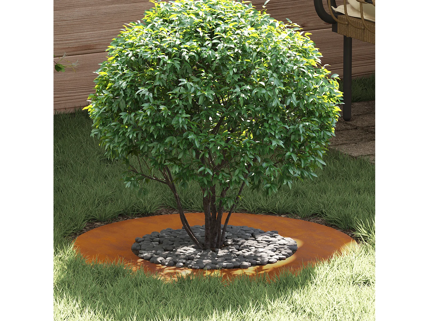 Bac à fleurs en acier corten Acier corten Moyen