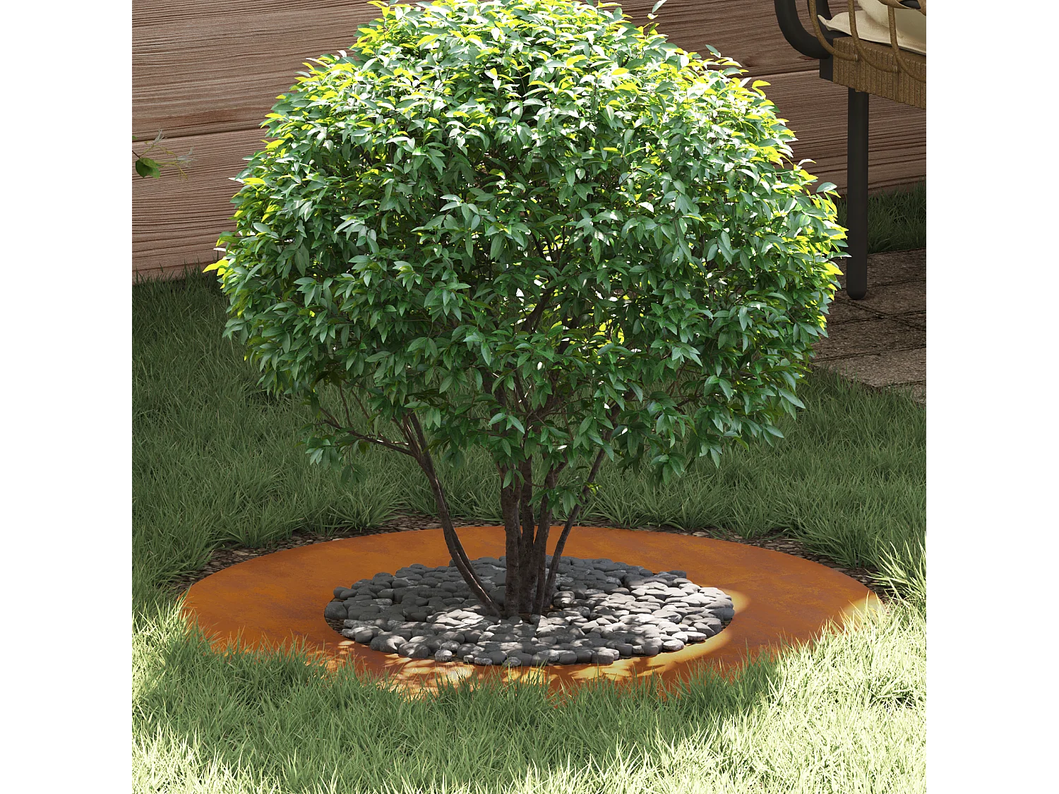 Bac à fleurs en acier corten Acier corten Moyen