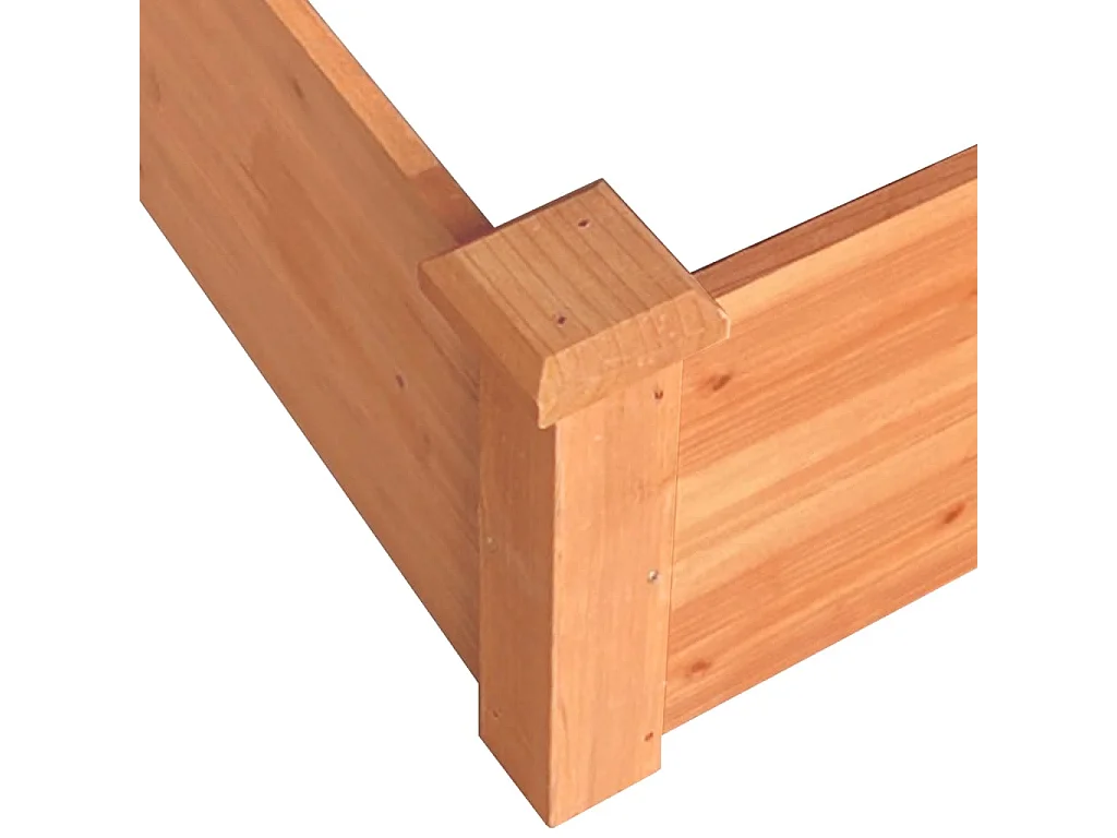 Bruin verhoogd tuinbed 120x120x56cm massief dennenhout