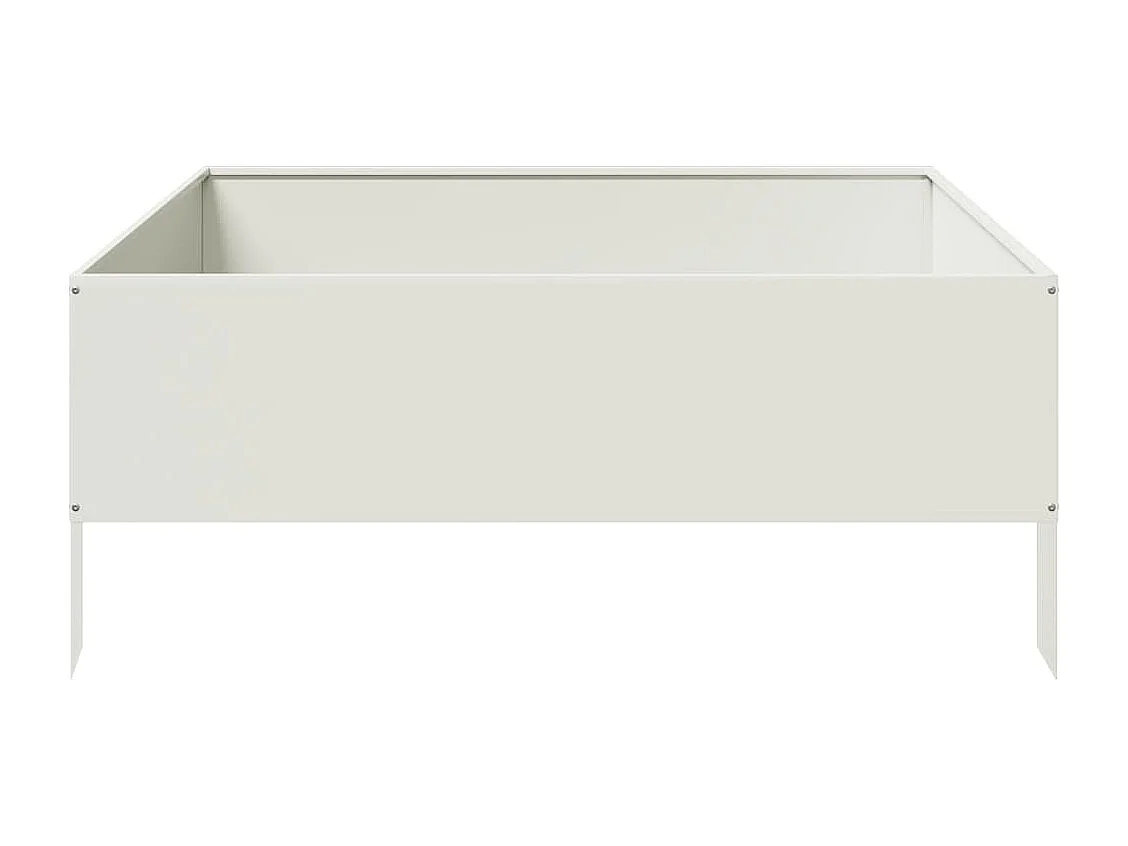 Weißes Hochbeet 100x100x25 cm Stahl