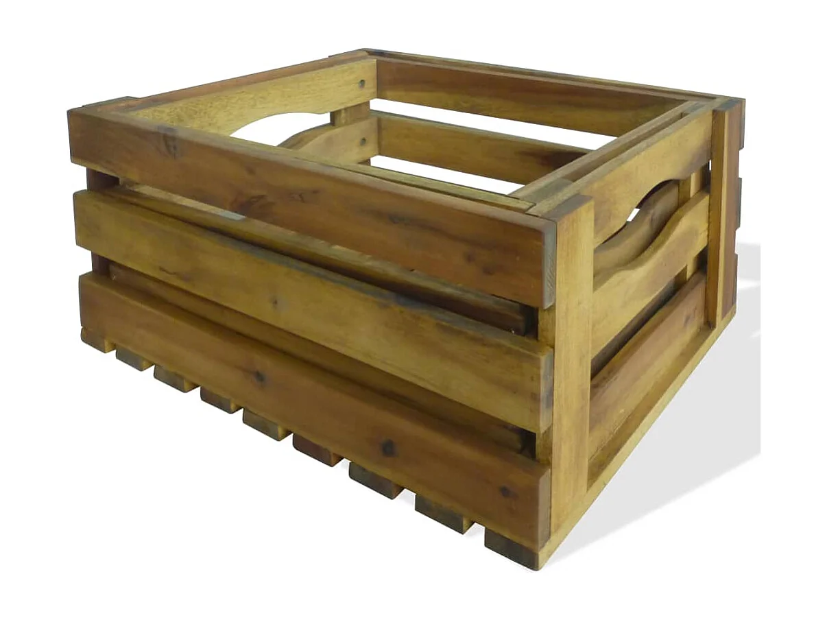 Caisse à pommes 2 pcs Bois d'acacia massif