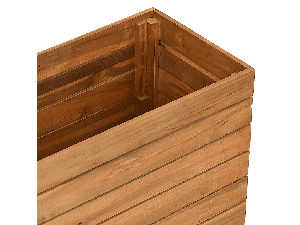 Verhoogd bed 100x40x72 cm gerecycled teakhout en staal