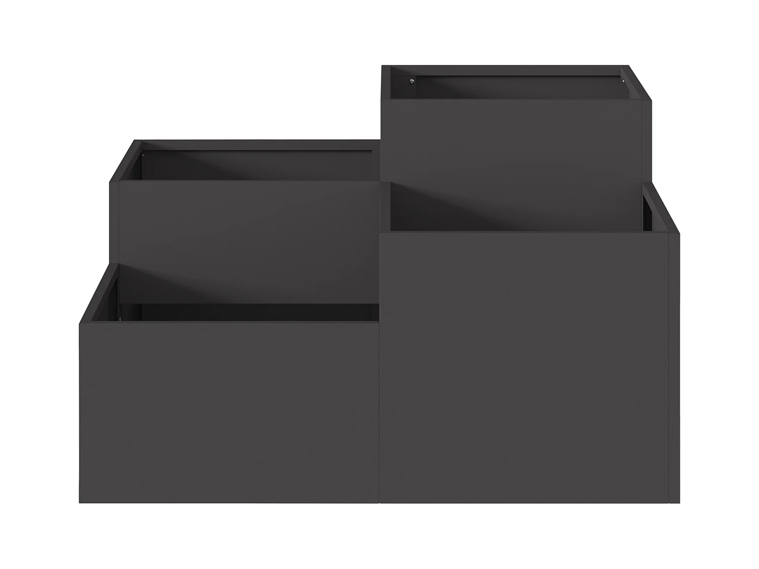 Plantenbak 100x100x48 cm in zwart staal