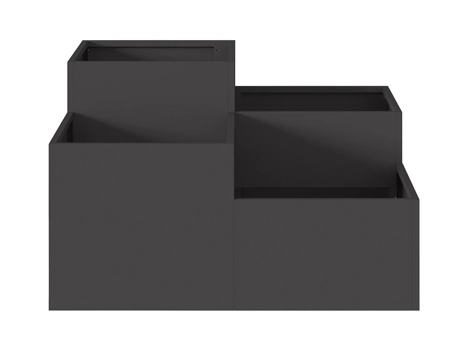 Plantenbak 100x100x48 cm in zwart staal