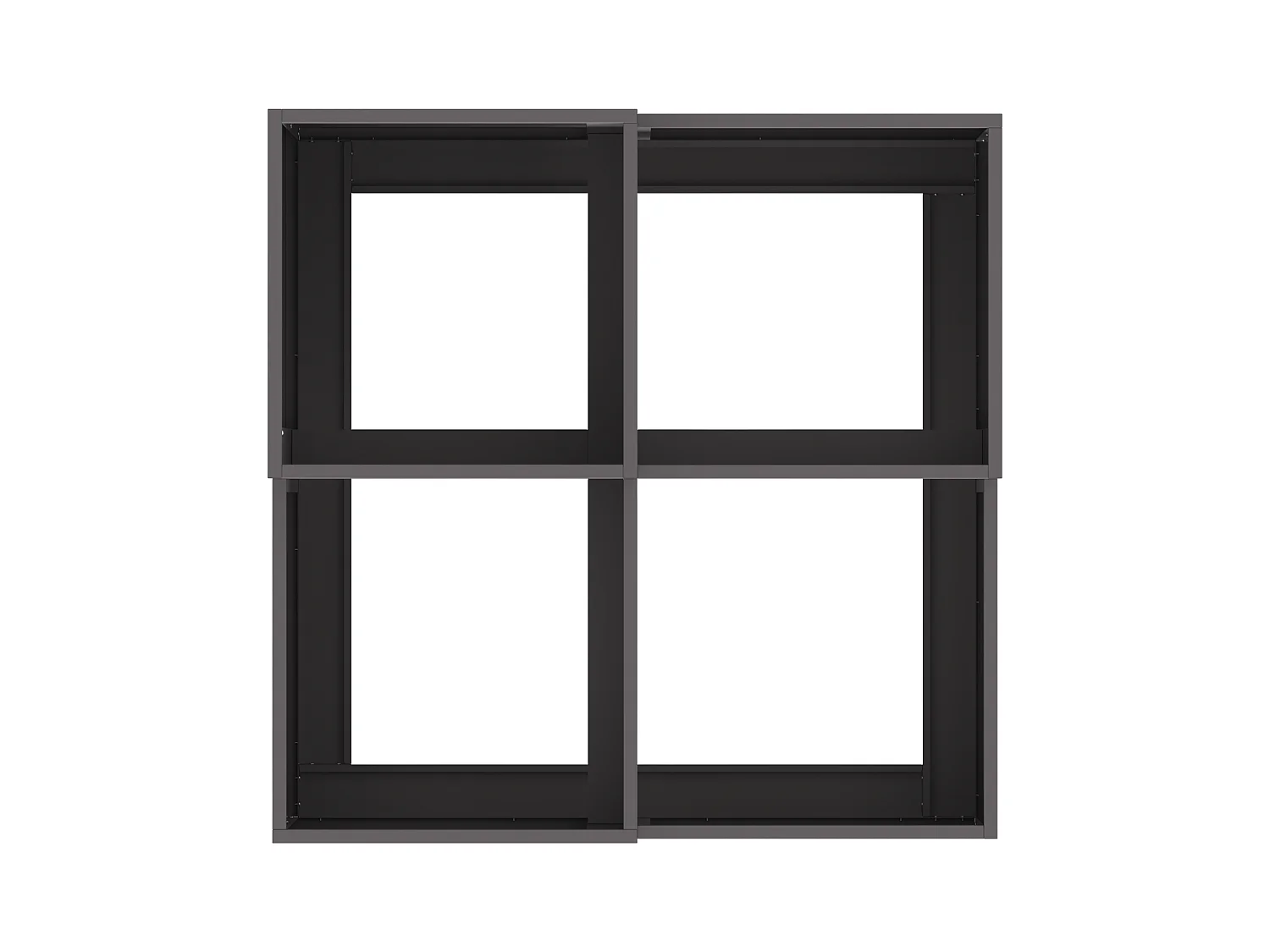 Plantenbak 100x100x48 cm in zwart staal