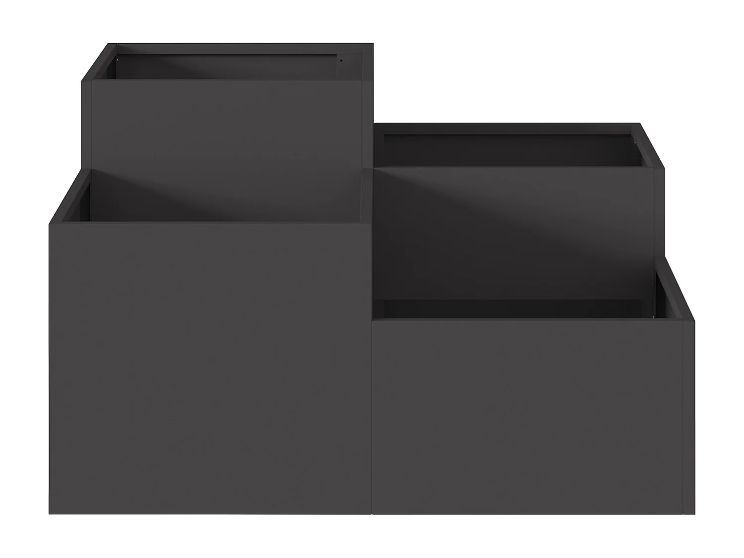 Fioriera 100x100x48 cm in acciaio nero