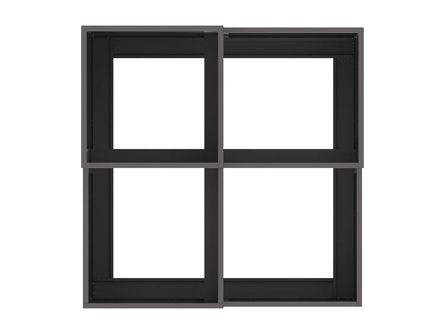 Fioriera 100x100x48 cm in acciaio nero