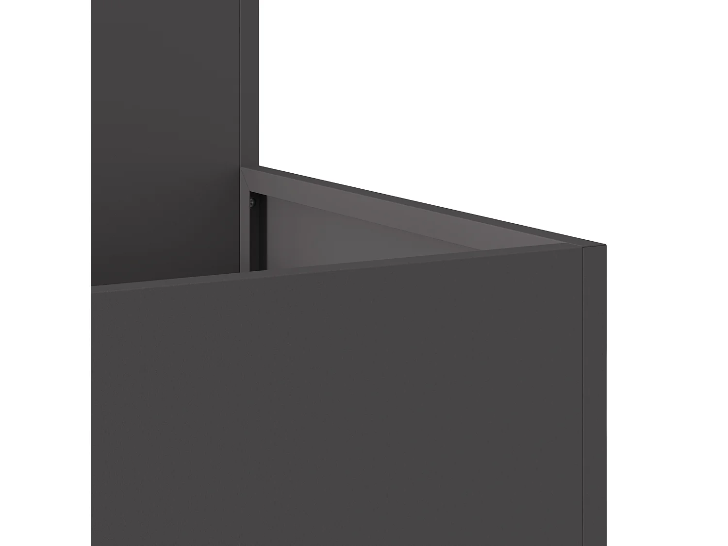 Fioriera 100x100x48 cm in acciaio nero