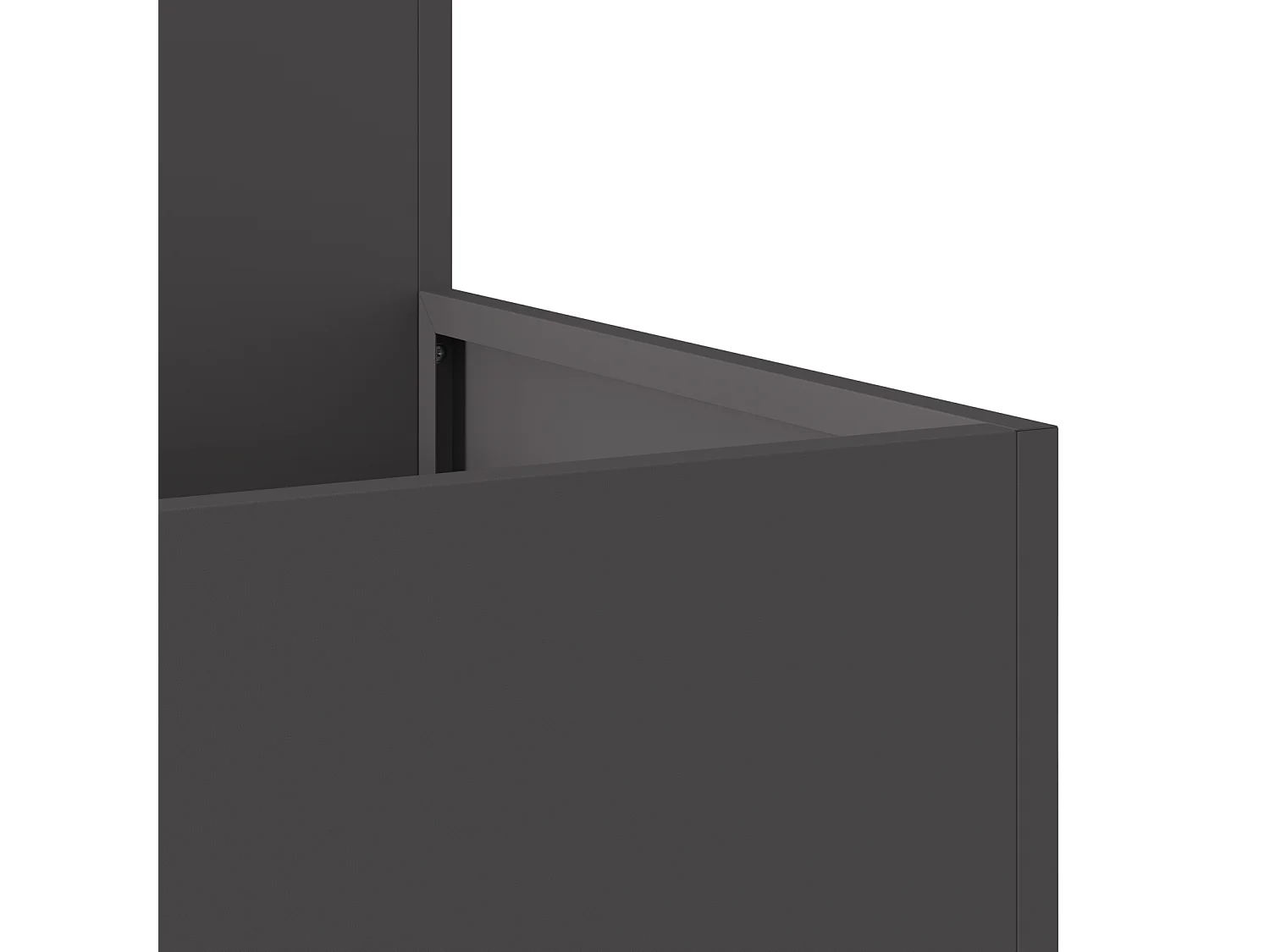 100x100x48 cm Pflanzgefäß aus schwarzem Stahl