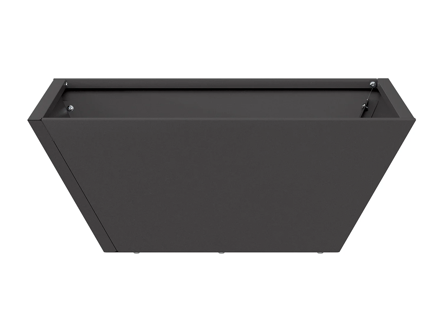 Schwarzer Metall-Pflanzkübel Metall 40 x 40 x 15 cm Langlebig