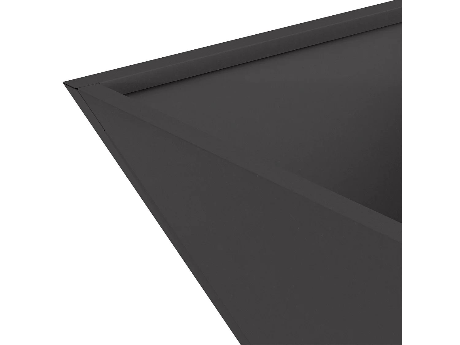 Planteur en Métal Noir Métal 40 x 40 x 15 cm Durable