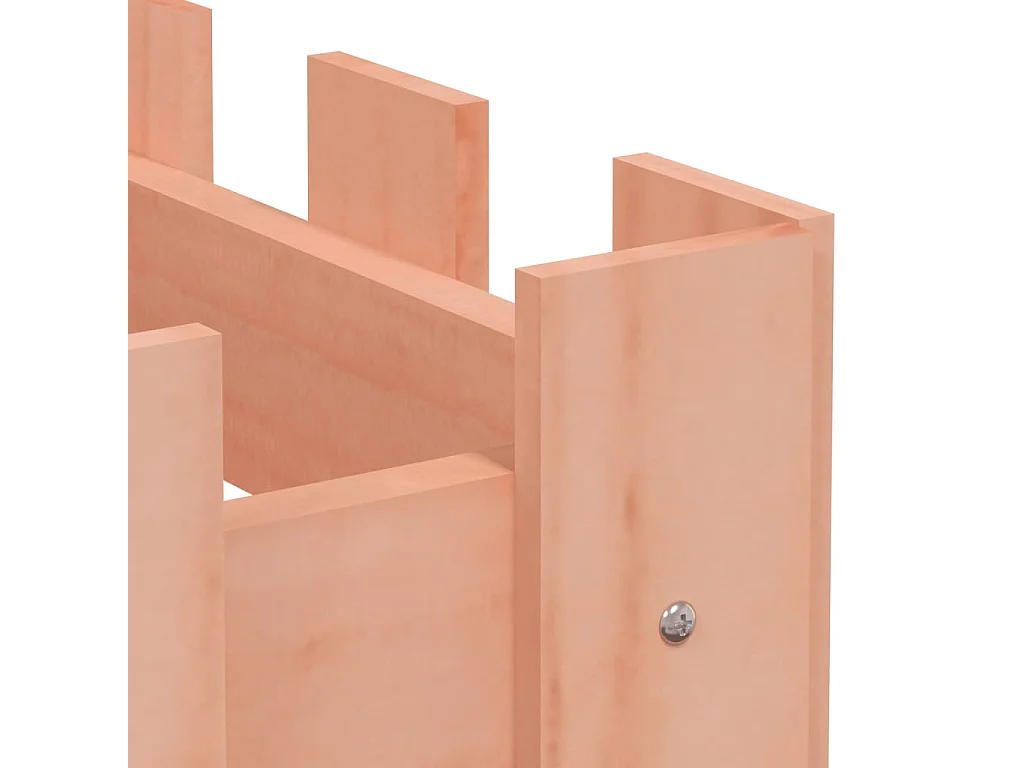 Aiuola rialzata di design con recinzione in legno massello di abete Douglas