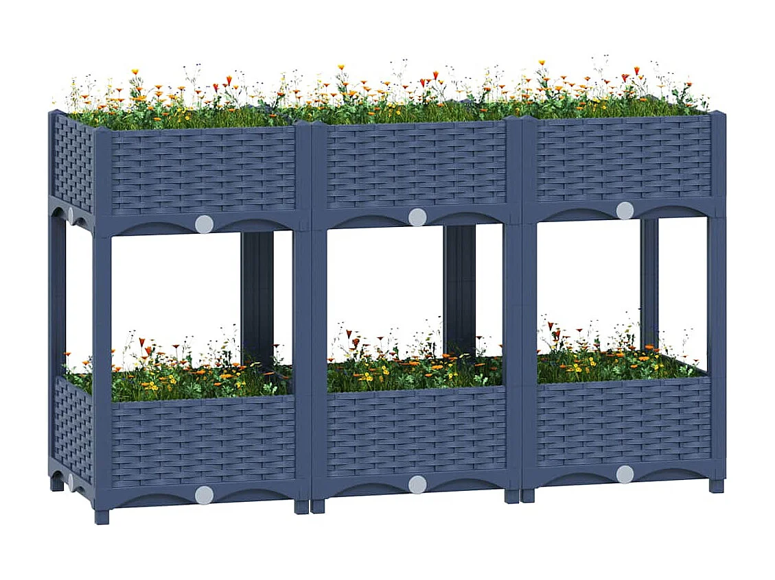 Verhoogd bed 120x40x71 cm Polypropyleen