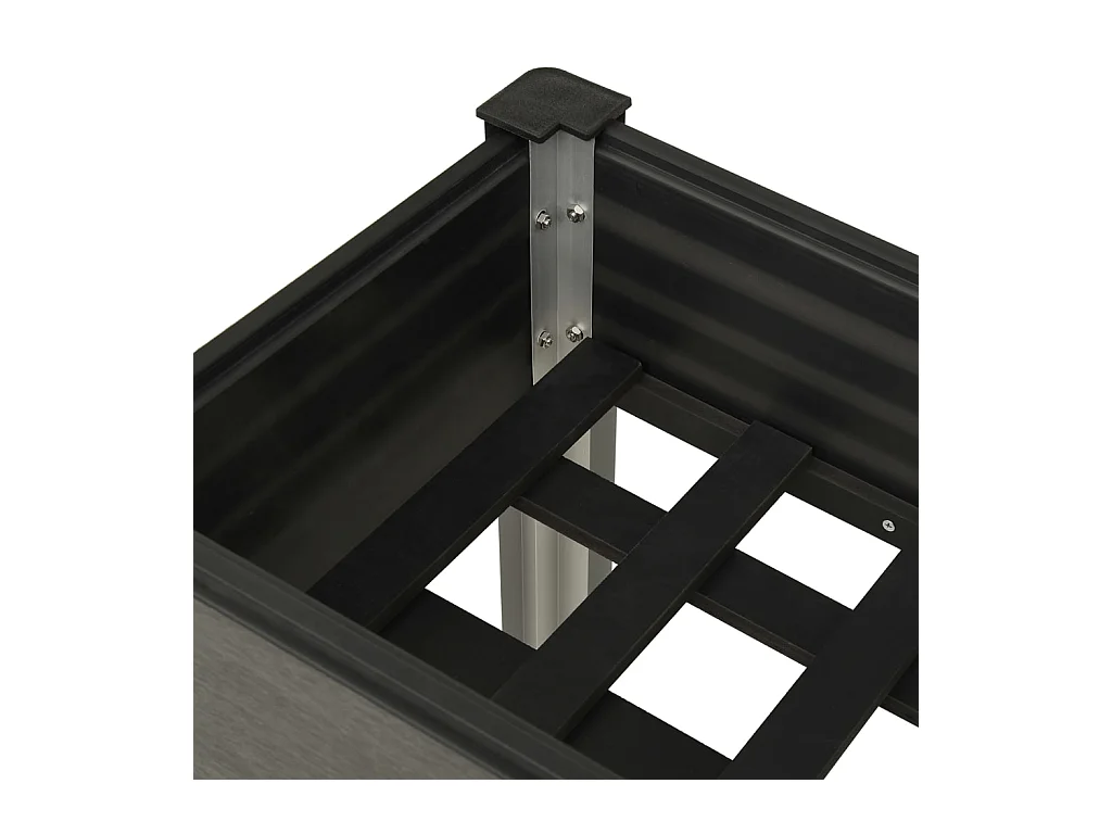 Verhoogd tuinbed 75x40x75 cm WPC Grijs