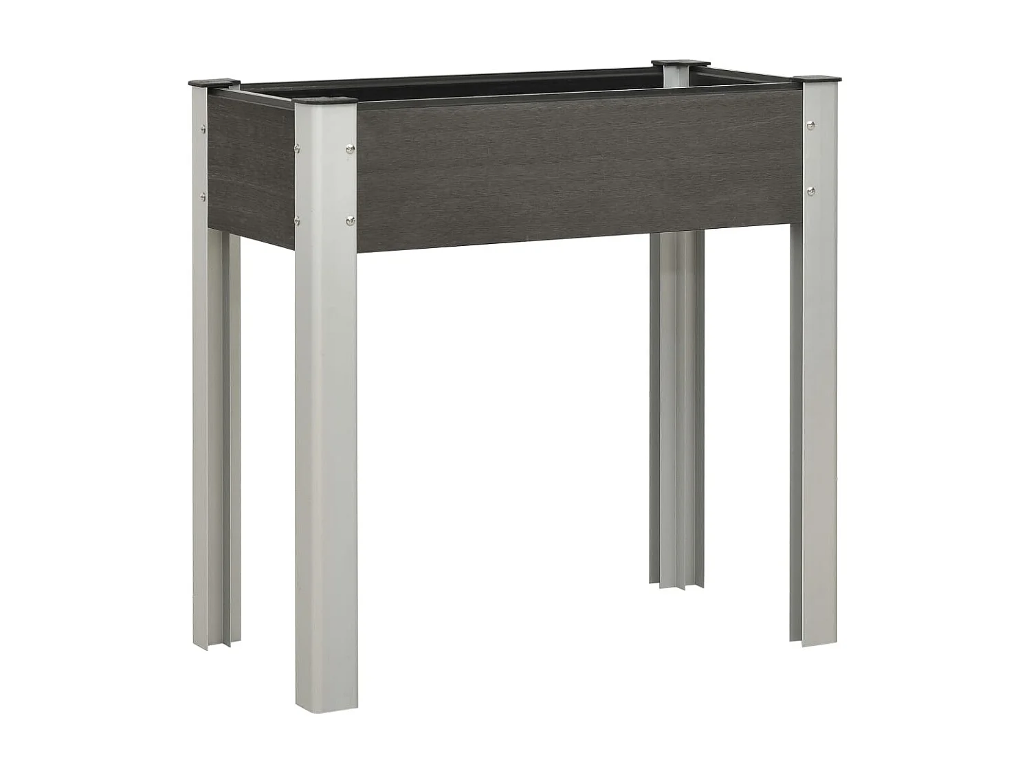 Verhoogd tuinbed 75x40x75 cm WPC Grijs