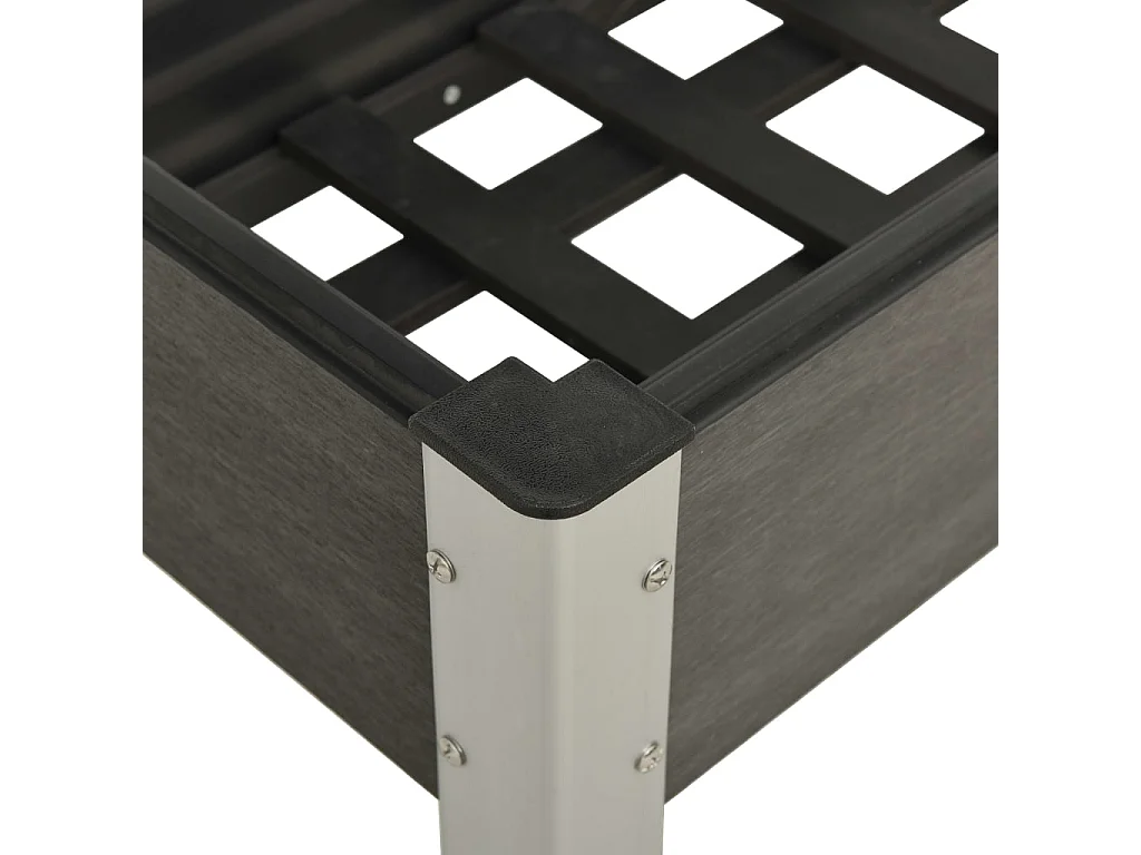 Verhoogd tuinbed 75x40x75 cm WPC Grijs
