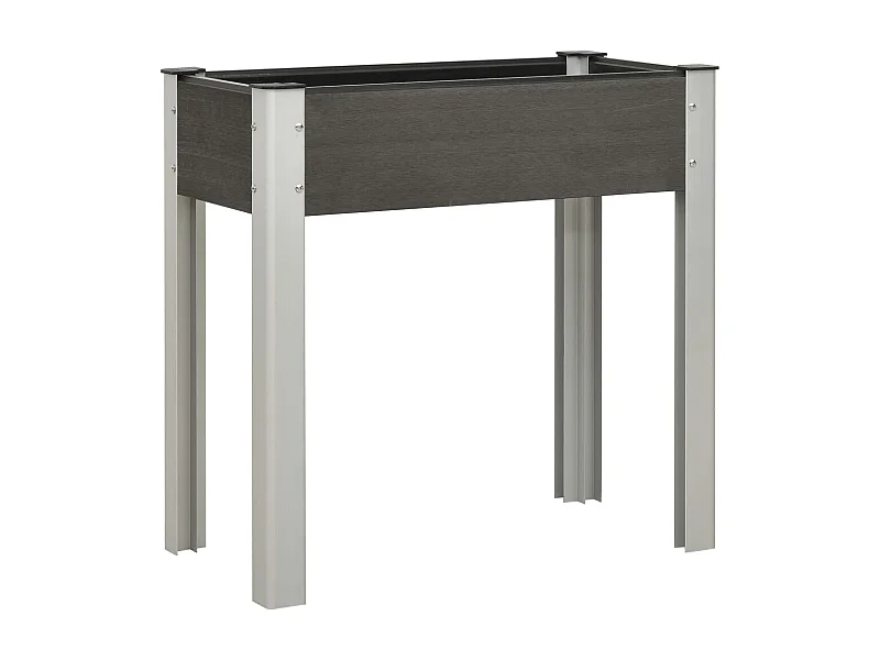 Verhoogd tuinbed 75x40x75 cm WPC Grijs