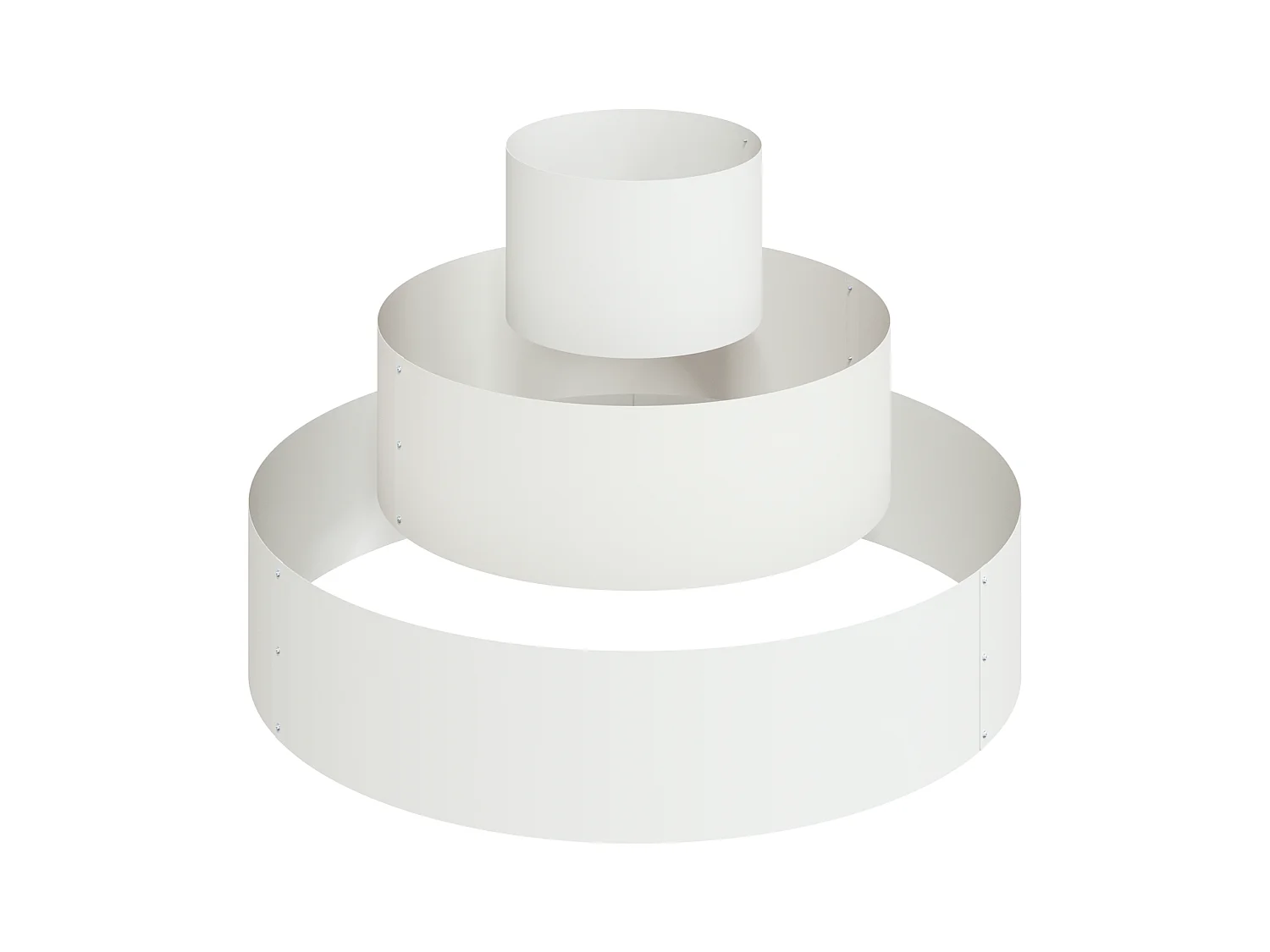 Grande pentola di metallo in acciaio/acciaio verniciato a polvere bianca grande