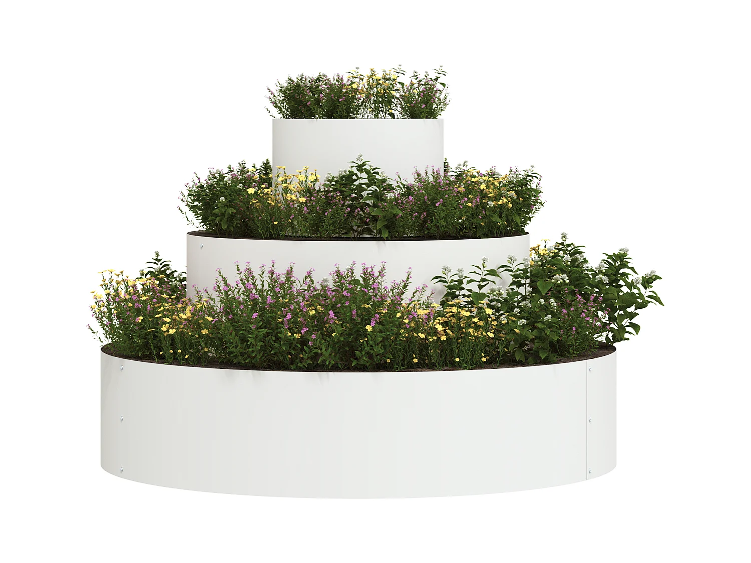 Grande pentola di metallo in acciaio/acciaio verniciato a polvere bianca grande