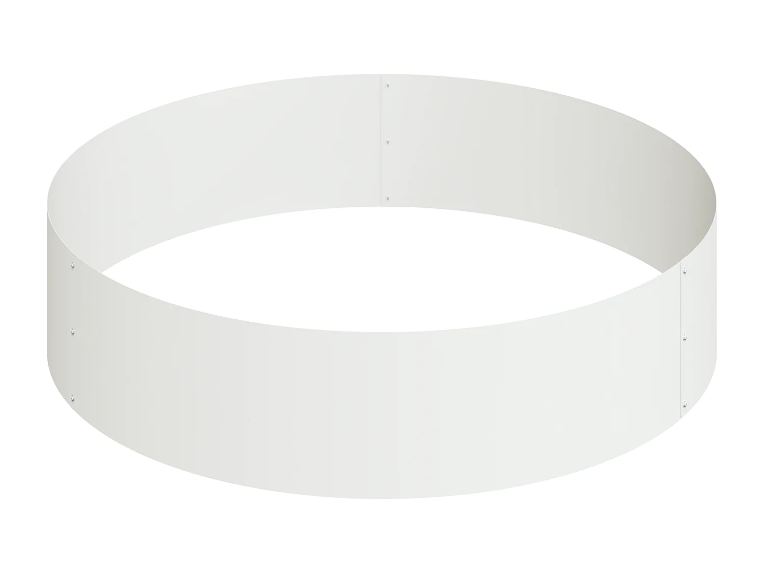 Grand pot en métal Acier/Blanc Acier revêtu de poudre Grand